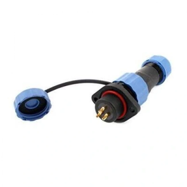 SD16 3 Pin 16mm Su Geçirmez Konnektör Takımı - Flanşlı Panel Tipi