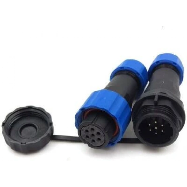 SD16 7 Pin 16mm Su Geçirmez Konnektör Takımı