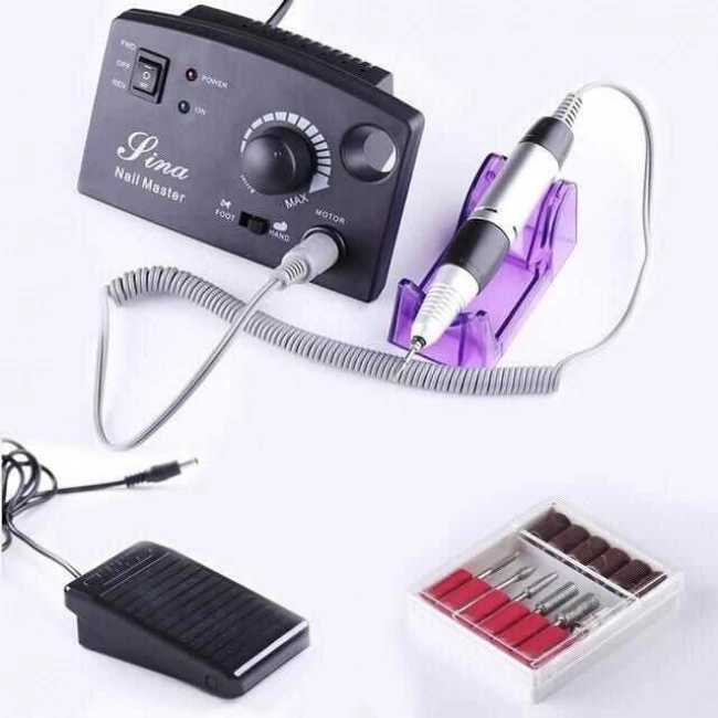 Sina Manikür Pedikür Tırnak Törpü Seti - Siyah