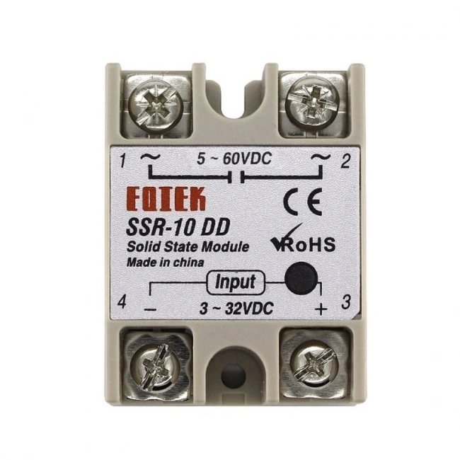 SSR-10DD Solid State Röle 10A - 3-32VDC Giriş 5-60VDC Çıkış