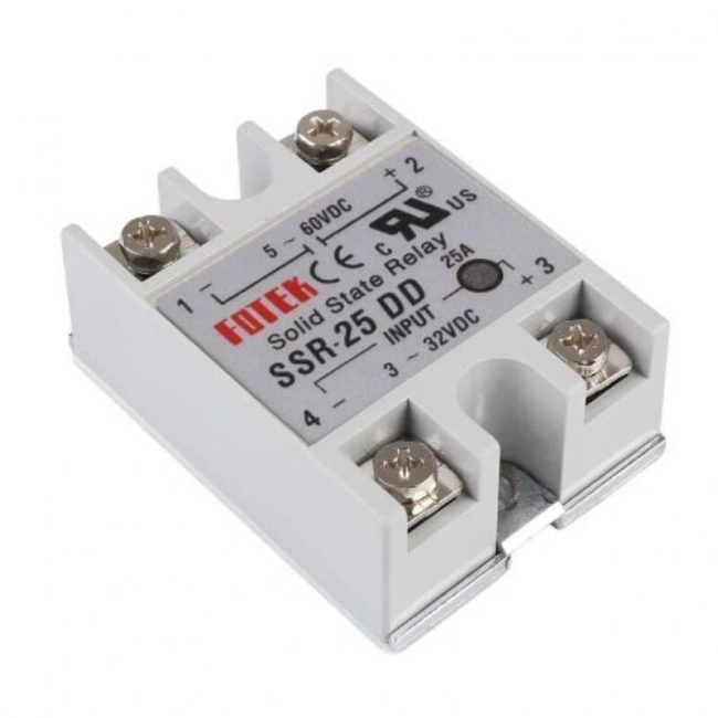 SSR-25DD Solid State Röle 25A - 3-32VDC Giriş 5-60VDC Çıkış