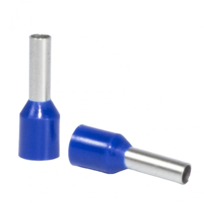 Standart Tek Girişli Kablo Yüksük Mavi TRM IY - 2.5 (500 Adet)