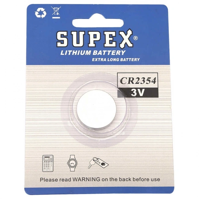 Supex CR2354 3V Lityum Düğme Pil Tekli Kart