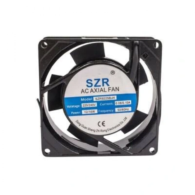 SZR9225 220V 0.08A Metal Fan - 92x92x25mm