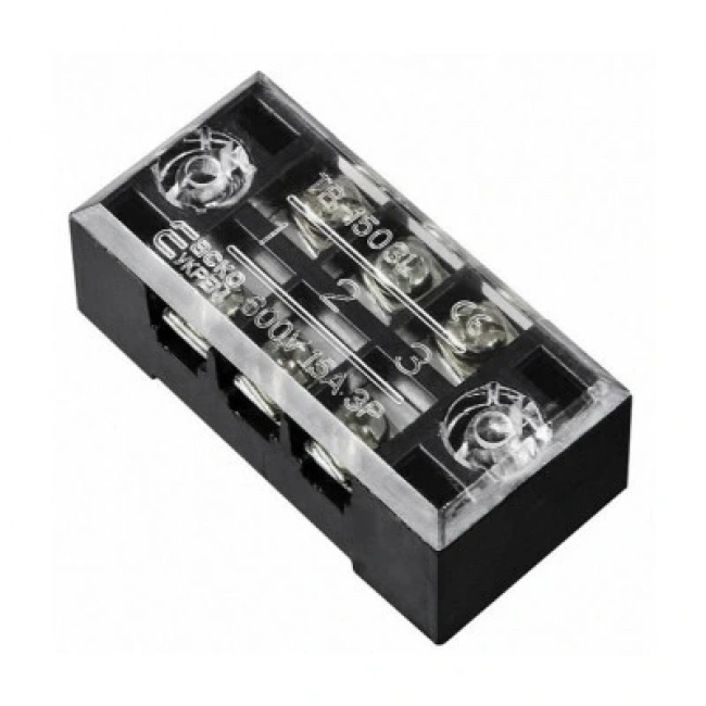 TB-1503 3P Çift Sıra Terminal Blok - 600V 15A