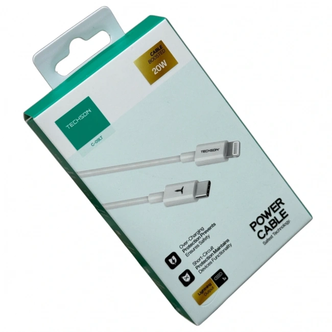 TECHSON 20W Type-C - Lightning Şarj Kablosu1 Metre C-09LT