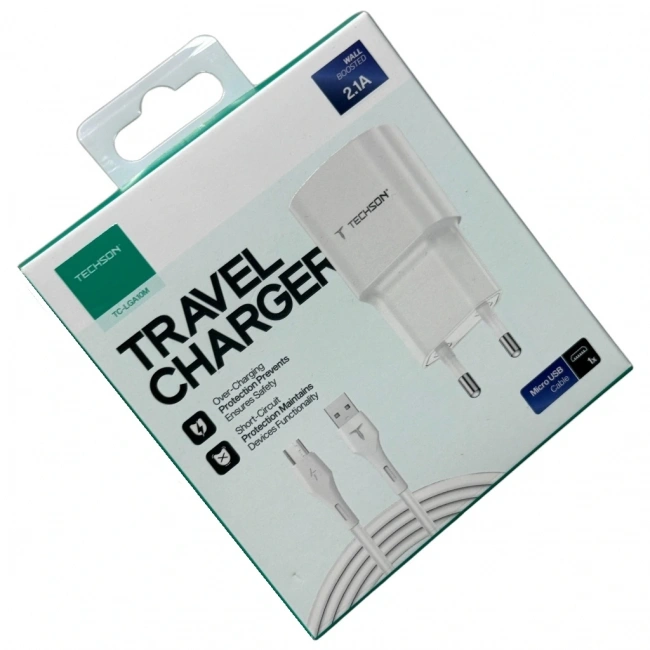 TECHSON 2.1A Micro USB Şarj Cihazı LGA10M