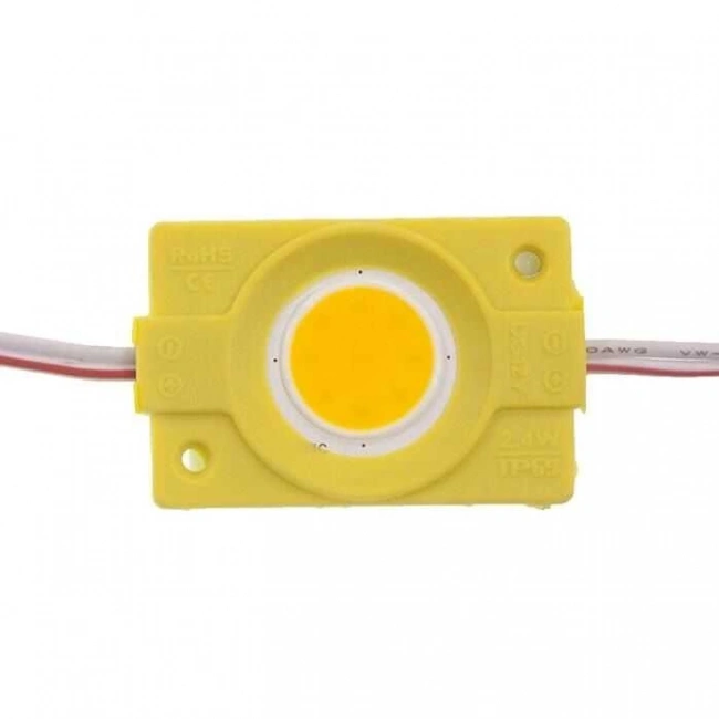 Tekli Su Gerçimez Cob Led Modülü - Sarı 12V 2.4W