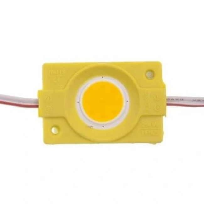 Tekli Su Gerçimez Cob Led Modülü - Sarı 12V 2.4W