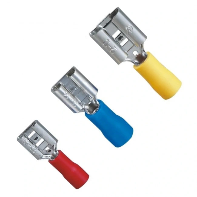 TFD - 1488/5 0.5-1.5mm2 Dişi Faston Tip İzoleli Kablo Ucu Kırmızı - 200 Adet