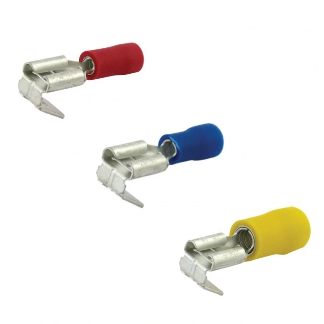 TFDEG - 2862 1.5-2.5mm2 Erkek / Dişi Geri Dönüşlü Faston Tip Kablo Ucu Mavi - 100 Adet