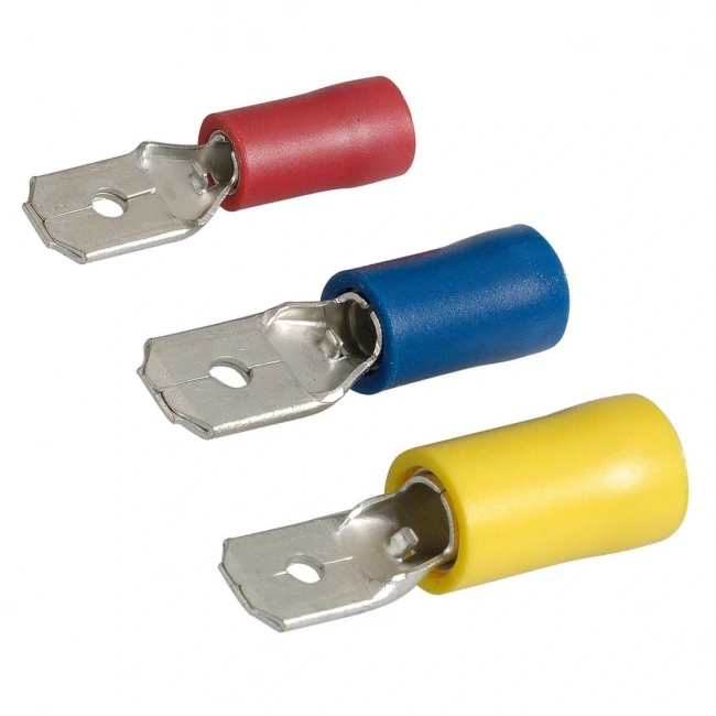 TFE - 2488 1.5-2.5mm2 İzoleli Erkek Faston Tip Kablo Ucu Mavi - 200 Adet