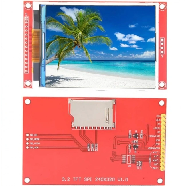 TFT LCD SPI Seri Arayüzlü 3.2 İnç ILI9341 Ekran Modülü (Dokunmatiksiz)