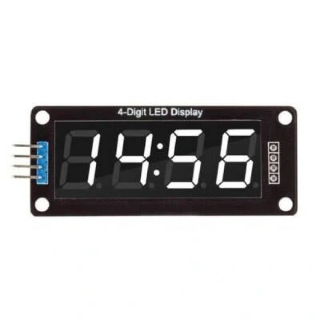 TM1637 4 Digit Led Display Saat Modülü - Beyaz
