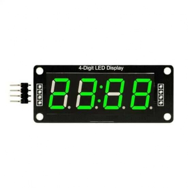 TM1637 4 Digit Led Display Saat Modülü - Yeşil