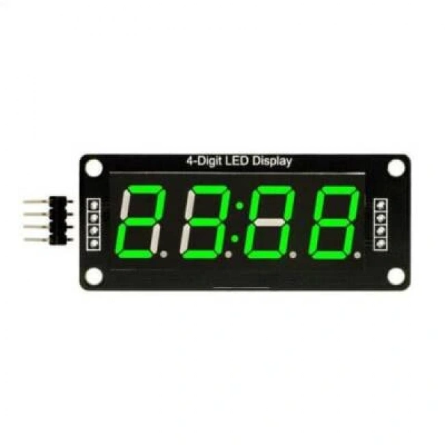 TM1637 4 Digit Led Display Saat Modülü - Yeşil