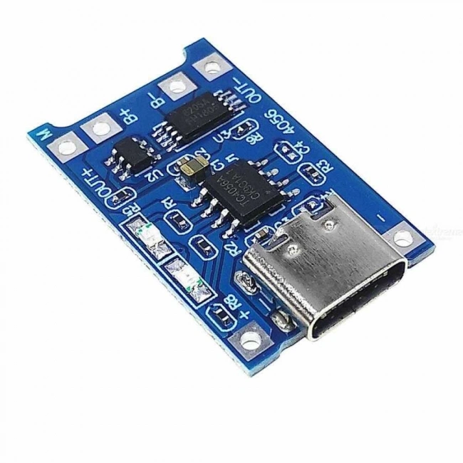 TP4056 3.7V Şarj Devresi - Korumalı Mod Type C
