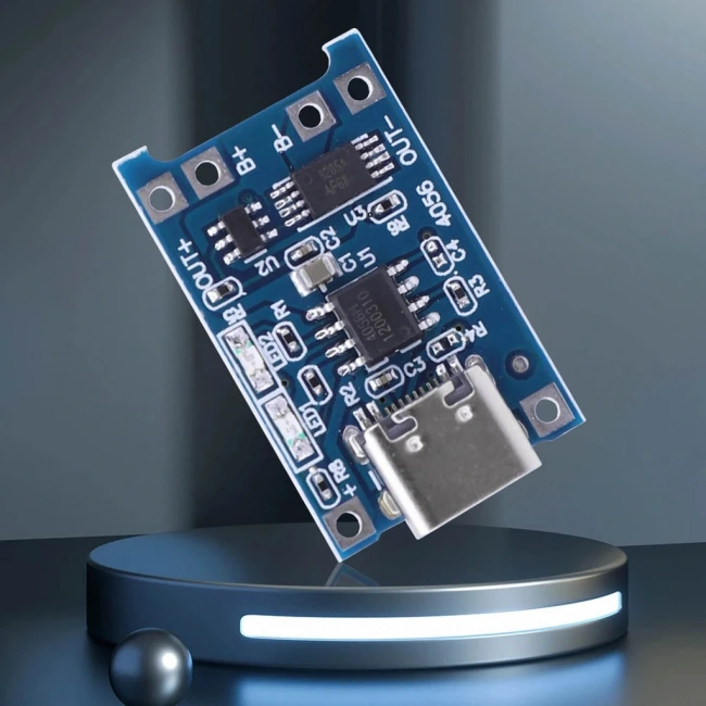 TP4056 Type-C Korumalı 18650 Lipo Pil Şarj Devresi