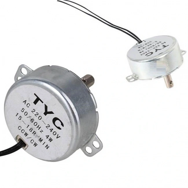 TYC-50 Senkron Motor Ac220V 4W 15-18 Rpm Cw-Ccw