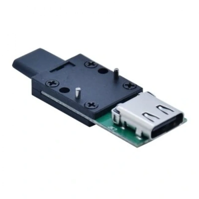 Type-C Dişi - Plastik Erkek Test Soketi - Açık Devre