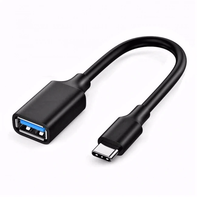Type-C to USB 3.0 OTG Dönüştürücü Kablo Adaptör Siyah 20cm