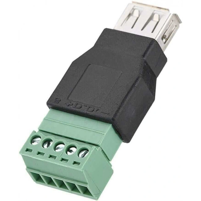 USB Dişi - 5li Klemens Çevirici / USB 2.0 to 5-Pin Terminal