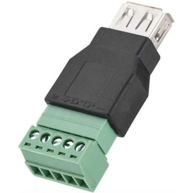 USB Dişi - 5li Klemens Çevirici / USB 2.0 to 5-Pin Terminal