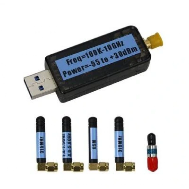 USB RF Güç Ölçer V3.0 100K-10GHz Ekranlı RF Power Meter