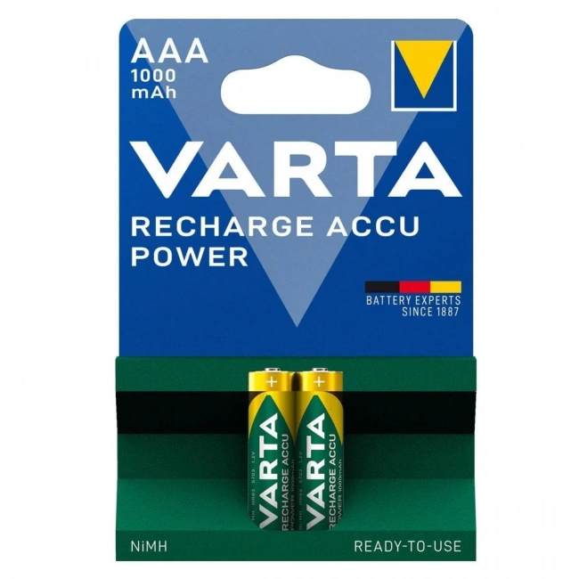 Varta 1000mAh AAA Şarjlı İnce Pil 2li Paket