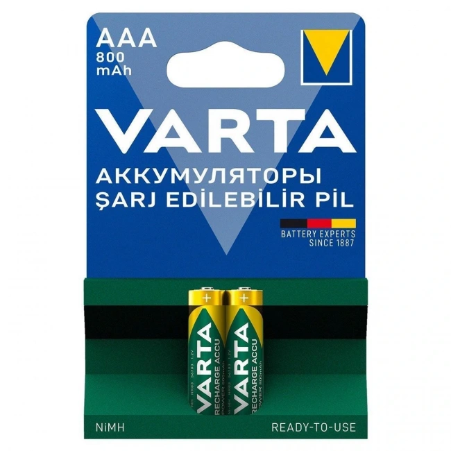 Varta 800mAh AAA Şarjlı İnce Pil 2li Paket