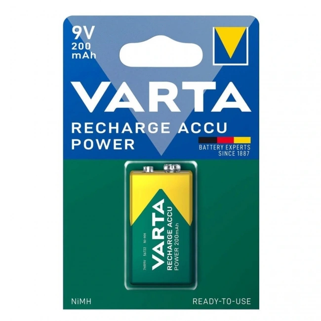 Varta 9V 200mAh Şarj Edilebilir Pil