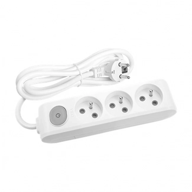 Viko Multi-Let Üçlü Grup Priz Anahtarlı Topraklı Kablolu Çocuk Korumalı 2 Mt