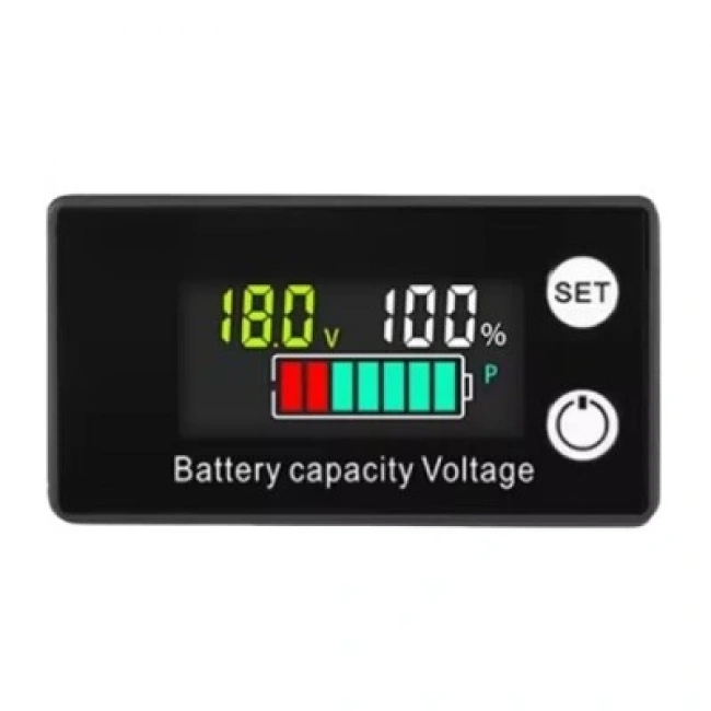 W2026 DC 8-100V Lityum Pil / Akü Renkli Kapasite Göstergesi - Alarm Modlu