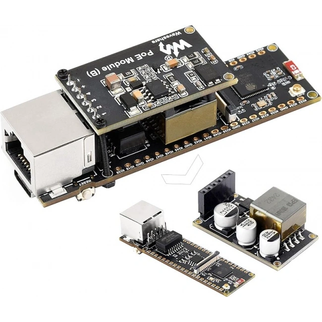 Waveshare ESP32-S3 PoE ETH Ethernet Geliştirme Kartı - Wi-Fi, Bluetooth ve PoE Modülü Dahil