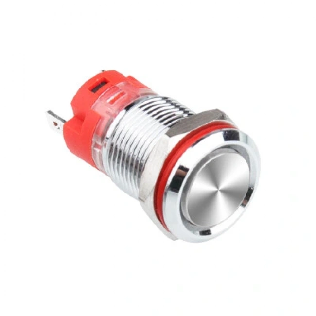 WD12D-P1Z 12mm Düz Anahtarlı Metal Buton