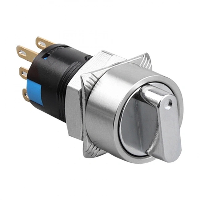 WD16X-P1 16mm Anahtarlı Mandal Buton 2NO+2NC