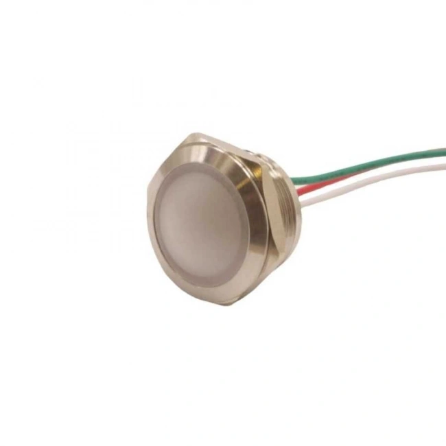 WD19L-P2/RG+ 19mm 12-24V Kablolu Metal Sinyal Lambası - 2 Renk Anot