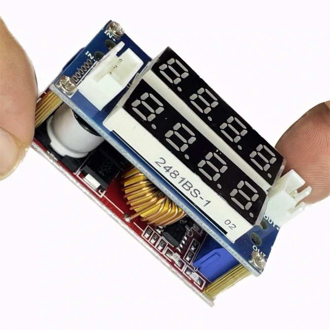 XL4015 5A CC-CV Volt-Amper Ayarlı Çift Ekranlı Voltaj Düşürücü Modül