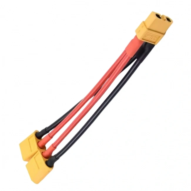 XT60 Lipo Pil Paralel Şarj Kablosu 2/1 Erkek Dişi