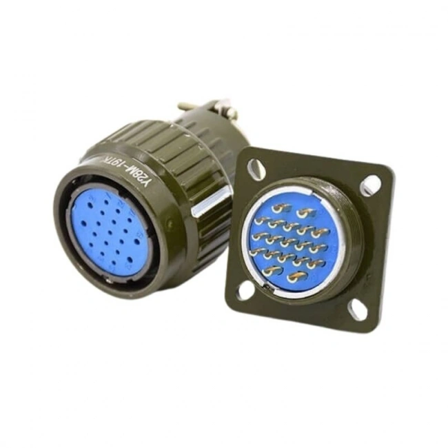 Y28M 19 Pin Askeri Tip Konnektör Takımı