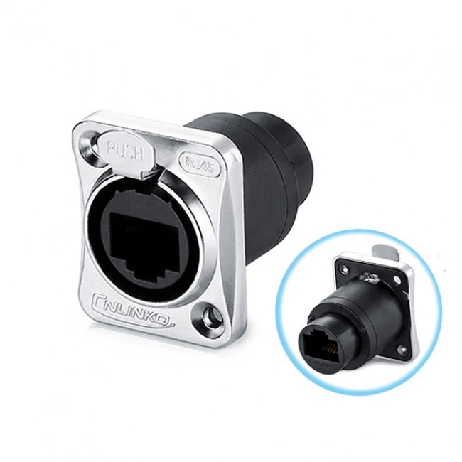 YT-RJ45-JSX-18-001 Su Geçirmez Ethernet Konnektörü - Dişi