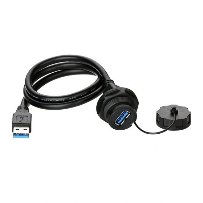 YU-USB3-FS-MP-1M-001A Su Geçirmez Dişi-Erkek USB Konnektör - 1M Kablo