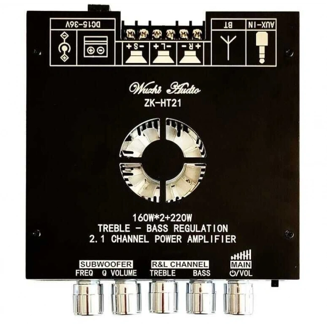 ZK-HT21 2x160W + 220W Bluetooth 5.0 2.1 Kanal Amfi Modülü TDA7498E