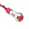 06L-P1 6mm 12-24V Kablolu Metal Sinyal Lambası - Kırmızı