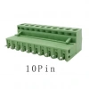 10 Pin 5.08mm Geçmeli 90C Takım Klemens