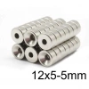 12X5-5mm Havşa Delikli Neodyum Güçlü Mıknatıs - Neodim Magnet