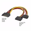 15 Pin SATA Erkek 2x15 Pin SATA Dişi Y SATA Kablo
