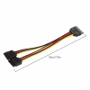 15 Pin SATA Erkek 2x15 Pin SATA Dişi Y SATA Kablo