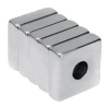 15x15x5-4mm Havşa Delikli Neodyum Güçlü Mıknatıs - Neodim Magnet
