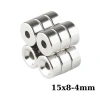 15X8-4mm Havşa Delikli Neodyum Güçlü Mıknatıs - Neodim Magnet